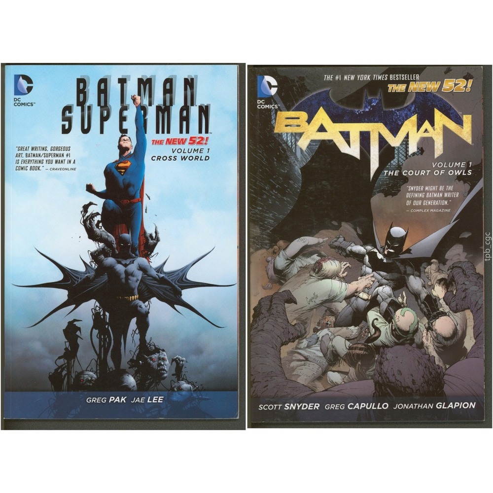 DC Comics TPB Lot Batman Court of Owls Superman Cross World New 52 # Comic
